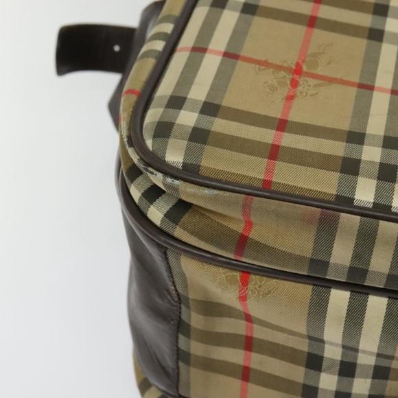 Burberrys Nova Check Shoulder Bag Canvas Beige Gold Auth...